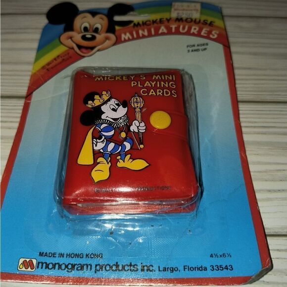 Monogram Vintage Walt Disney Mickey Mouse Miniatures Playing Cards New - Picture 3 of 6
